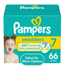 lot 441 image: Pampers Swaddlers Baby Diapers Size 7, 66 Count
