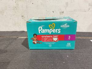 lot 473 image: Pampers Cruisers 360 Pull-On Baby Diapers Size 3, 132 Count