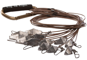lot 296 image: RigEm Right Waterfowl Pre-Rigged Xtreme Coated Tangle Free Cable Decoy Anchors for Duck Hunting, 30 with 4 oz weights