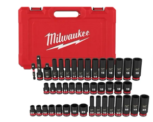 Milwaukee 49-66-7009 43PCS SHOCKWAVE Impact Duty 3/8" Drive SAE & Metric Deep 6 Point Socket Set