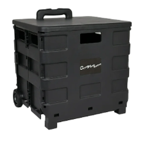 lot 561 image: Everything Mary Collapsible Plastic Rolling Cart for Crafts & Hobby Supplies, Black
