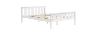 lot 687 image: Better Homes & Gardens Kane Wooden Platform Bed, Full Size, White