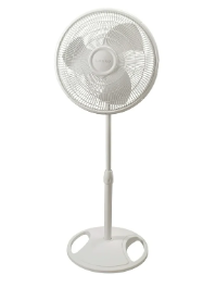 lot 695 image: Lasko 16 Oscillating 3-Speed Pedestal Fan, White, S16200