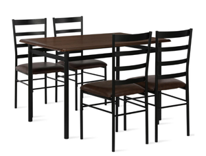 lot 55 image: 5PCS Mainstays Wood & Metal Dining Room Set