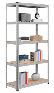 lot 62 image: Yaheetech Standing Shelf Units, 5 Tier Storage Shelf, Heavy Duty Shelving, Adjustable Garage Shelves
