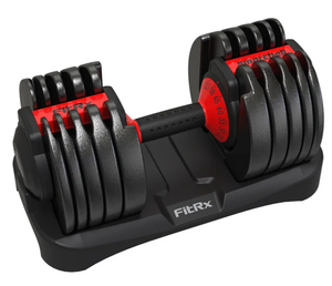lot 66 image: FitRx SmartBell, Quick-Select Adjustable Dumbbell for Home Gym, 5-52.5 lbs