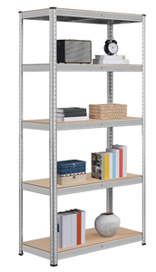 lot 67 image: Yaheetech Standing Shelf Units, 5 Tier Storage Shelf, Heavy Duty Shelving, Adjustable Garage Shelves