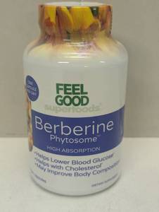 lot 117 image: Feel Good Superfoods Berberine Phytosome High Absorption, 120 Vegan Capsules