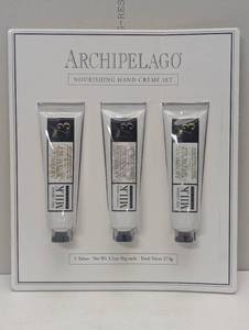 lot 123 image: Archipelago Nourishing 3.2 Ounce Hand Creme Set (3 Tubes)