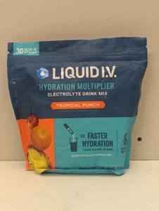 lot 107 image: Liquid I.V. Hydration Multiplier Tropical Punch Non-GMO 30 STICKS