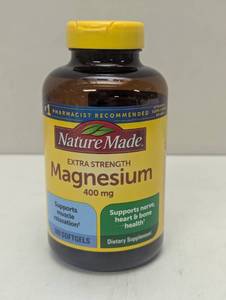 lot 114 image: Magnesium Extra Strength 400 mg Softgels - 180 Count
