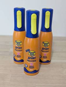 lot 154 image: 3 Pack - Banana Boat Sport 360 Coverage Advanced Control Mist Sunscreen Sprayer - SPF 50 - 5.5 fl oz x 3