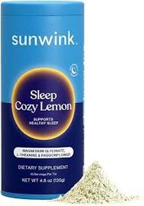 lot 8 image: Sunwink Sleep Cozy Lemon Superfood Powder Drink Mix  Unsweetened Organic Superfood for Relaxation - 4.8 oz