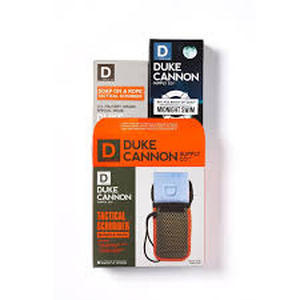 lot 2 image: Duke Cannon Tactical Scrubber Soap on a Rope Bath Sponge Set