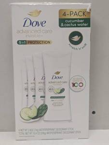 lot 98 image: Dove Advanced Care Invisible Deodorant, 2.6 oz, 4-pack