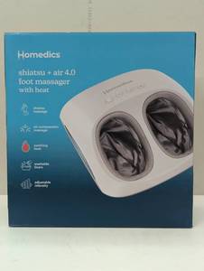 lot 278 image: Homedics - Shiatsu  air 3.0 foot massager with heat - White