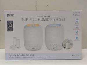 lot 281 image: HUME Sense 2-Pack Bundle - 2 Humidifiers, 2 Filters, & 10 Scent Pads