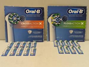 lot 248 image: Oral-B Cross Action X & Floss Action X Replacement Head Set - 19 Heads Total