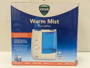 lot 250 image: Vicks Warm Moisture Humidifier - WhiteBlue