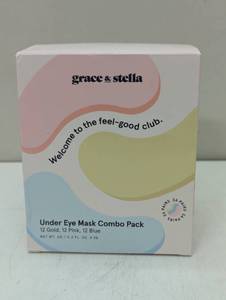 lot 256 image: Grace & Stella Under Eye Mask Combo Pack - 12 Gold12 Pink12 Blue  36 Total