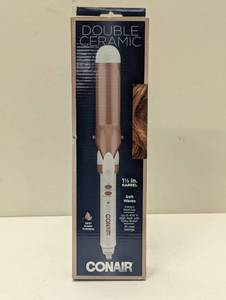lot 228 image: Conair Double Ceramic Curling Iron - 1.5