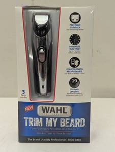 lot 217 image: Wahl CordCordless Rechargeable Electric Beard Hair Trimmer for Men with 19 Cutting Lengths