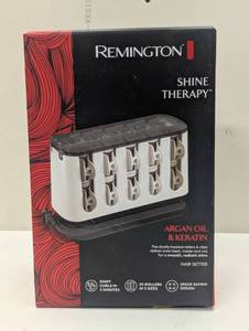 lot 191 image: Remington Shine Therapy Argan Oil & Keratin Treated Hot Rollers Set, Professional Hair Curlers for Setting All Hair Lengths