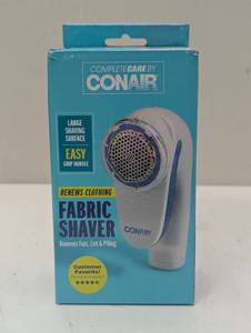 lot 197 image: Conair Fabric Shaver - White Portable Lint & Sweater Shaver, Battery Operated