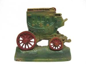 lot 153 image: Old Vintage Cast Iron Stagecoach Door Stop