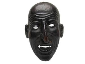 lot 166 image: Outstanding Old Carved Wood Mask