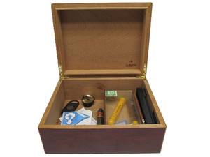 lot 169 image: Nice Condition SAVOY Cigar Humidor wSupplies
