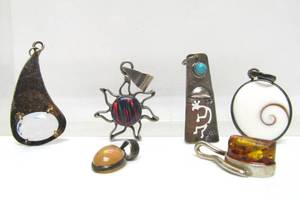 lot 179 image: Nice Group of Sterling Silver Pendants