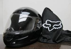 lot 72 image: Great Looking Like-New FOX HJC Racing Helmet - Size XXL