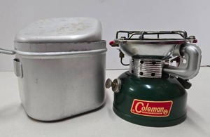 lot 99 image: Nice Condition Vintage COLEMAN Portable Camp Stove wCase 