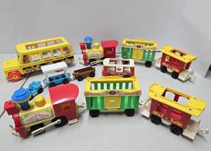 lot 134 image: Large Group of Little People Trains Bus etc