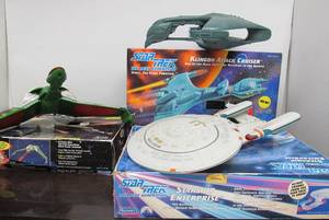 lot 182 image: Lot of 4 Playmates STAR TREK The Next Generation Action Figure Vehicles