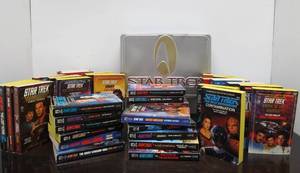 lot 192 image: LARGE Lot of STAR TREK Softcover Books & Trivia Game