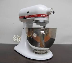 lot 197 image: Nice Working KitchenAid Ultra Power Mixer wAccessories & Bowl