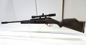 lot 211 image: Very Nice Working BEEMAN .177 Cal Air Rifle wMatching Beeman Scope