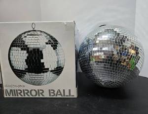 lot 226 image: Like-New or New Working Mirrored Disco Ball 