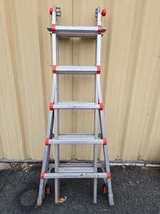 lot 7 image: Quality Little Giant Ladder Folding Ladder System