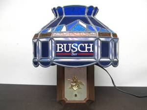 lot 273 image: Vintage BUSCH BEER Advertising Display Lamp