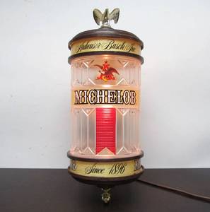 lot 277 image: Working Vintage MICHELOB Advertising Beer Wall Lamp