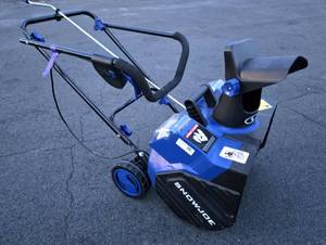 lot 291 image: Like-New SNOWJOE Electric Snowblower wBatteries & Charger