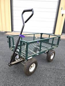 lot 298 image: Niec Condition Northern Tool Rolling LawnGarden Cart