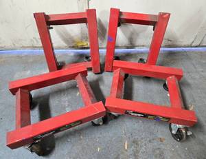 lot 300 image: GRIP Extra heavy Duty 1250lb Professional Car Dolly Set