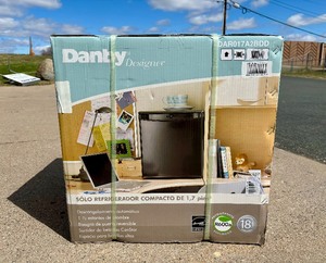 lot 93 image: Brand New DANBY Designer Compact Refrigerator Mini Fridge - Black