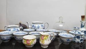 lot 150 image: Lot Of Vintage Porcelain Meissen Tea Cups And Other Collectibles