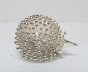 lot 30 image: Very Cute Heavy Sterling Silver Hedgehog Brooch