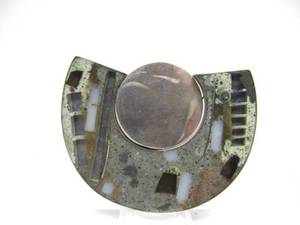 lot 37 image: Vintage Modernist Poland Designer Sterling Silver Brooch